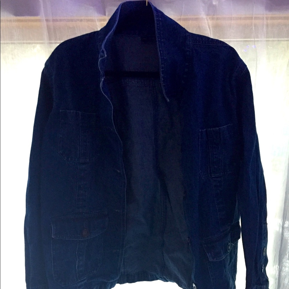 Dark blue jean jacket